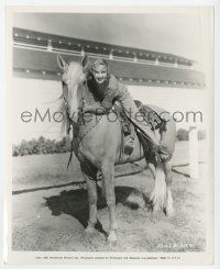 2s186 CAROLE LOMBARD 8x10 still '37 riding palomino gelding while making True Confession!
