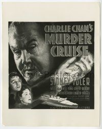 2s203 CHARLIE CHAN'S MURDER CRUISE 8x10.25 still '40 Asian detective Sidney Toler on the six-sheet!