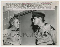 2s299 ELVIS PRESLEY 7.25x9 news photo '58 on emergency leave from Army w/ his dad to see dying mom