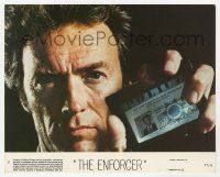 2s020 ENFORCER 8x10 mini LC #2 '76 super close up of Clint Eastwood as Dirty Harry with badge!