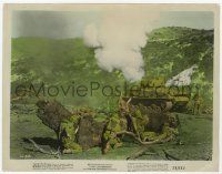 2s021 FLYING LEATHERNECKS color 8x10.25 still '51 cool image of soldiers taking cover behind tank!