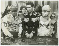2s331 FRANKIE & JOHNNY 7.5x9.75 still '66 great c/u of Elvis Presley gambling at roulette table!