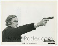 2s350 GET CARTER 8x10.25 still '71 best close up of Michael Caine pointing his gun!