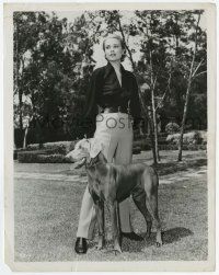 2s380 GRACE KELLY 8x10.25 still '54 incredible full-length portrait with her Weimaraner dog!
