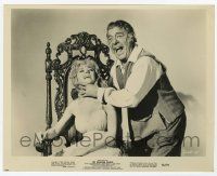 2s405 HAUNTED PALACE 8x10 still '63 Lon Chaney Jr. laughing as he chokes Darlene Lucht!