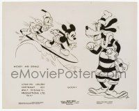 2s406 HAWAIIAN HOLIDAY 8x10.25 still '37 Disney cartoon, Goofy w/ukulele, Mickey & Donald surfing!