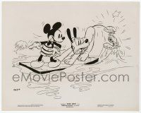 2s407 HAWAIIAN HOLIDAY 8x10.25 still '37 Disney cartoon, Mickey laughs at crab on Pluto's tail!