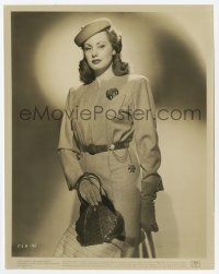2s459 JANE HARKER 8x10.25 still '40s wearing really cool outfit, accessories, beret & gloves!