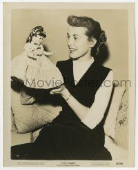 2s535 LITTLE WOMEN candid 8.25x10.25 still '49 Janet Leigh holding doll based on her character!