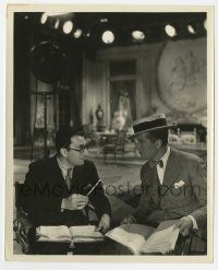 2s551 LOVE ME TONIGHT candid 8x10 still '32 Maurice Chevalier & director Rouben Mamoulian on set!