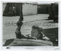 2s570 MAGNUM FORCE 8.25x10 still '73 Clint Eastwood as Dirty Harry c/u with gun drawn behind tire!