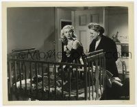 2s595 MARRIAGE IS A PRIVATE AFFAIR 8x10.25 still '44 beautiful Lana Turner & mom put baby in crib!