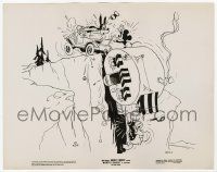 2s620 MICKEY'S TRAILER 8x10.25 still '38 Goofy helps Mickey & Donald falling, Disney cartoon!