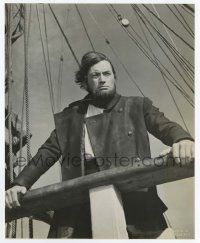 2s627 MOBY DICK 7.25x9.5 still '56 best c/u of Gregory Peck as Captain Ahab on deck, John Huston!