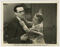 2s634 MOVIE CRAZY 8x10 still '32 Harold Lloyd's mother fixes his bow tie as he tries to read!