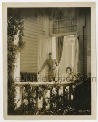 2s691 ONLY THE BRAVE 8x10.25 still '30 Phillips Holmes in uniform stares at Mary Brian on balcony!