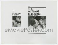 2s701 OUTLAWS IS COMING 8x10.25 still '65 The Three Stooges newspaper ads w/ Curly-Joe Larry Fine!