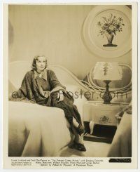 2s733 PRINCESS COMES ACROSS 8x10 key book still '36 beautiful Carole Lombard sitting on bed!