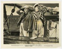 2s784 SAPS AT SEA 8x10.25 still '40 Stan Laurel & Oliver Hardy on boat looking for land!