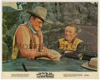 2s057 WAR WAGON color 8x10 still '67 Kirk Douglas & John Wayne happy to strike gold!