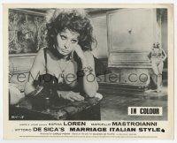 2s596 MARRIAGE ITALIAN STYLE English FOH LC '64 de Sica's Matrimonio all'Italiana, Sophia Loren!