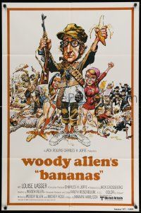 2t090 BANANAS int'l 1sh R80 great artwork of Woody Allen by E.C. Comics artist Jack Davis!