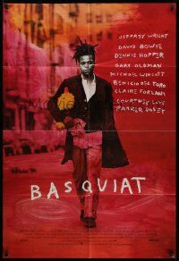 2t096 BASQUIAT 1sh '97 Jeffrey Wright as Jean Michel Basquiat, directed by Julian Schnabel!