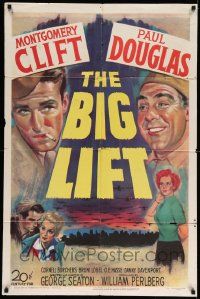 2t117 BIG LIFT 1sh '50 artwork of Montgomery Clift, Douglas & Cornell Borchers!