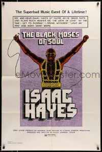 2t125 BLACK MOSES OF SOUL 1sh '73 Isaac Hayes, the superbad music event of a lifetime!