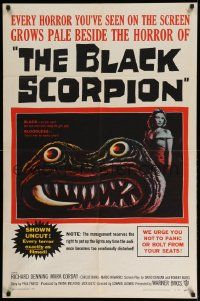 2t126 BLACK SCORPION 1sh '57 art of wacky creature looking more laughable than horrible!