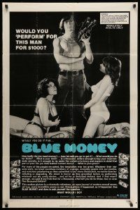 2t139 BLUE MONEY 1sh '72 Alain Patrick, Barbara Mills, would you perform for $1,000?
