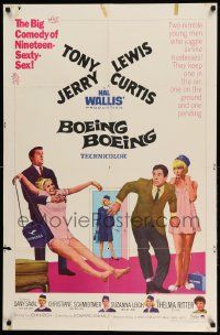2t142 BOEING BOEING 1sh '65 Tony Curtis & Jerry Lewis in the big comedy of nineteen sexty-sex!