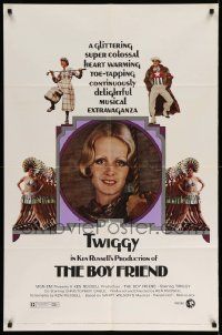 2t147 BOY FRIEND 1sh '71 sexy Twiggy in Ken Russell's delightful musical extravaganza!