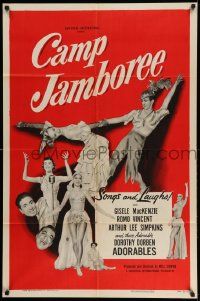 2t175 CAMP JAMBOREE 1sh '53 Will Cowan's musical short, Giselle MacKenzie, songs and laughs!