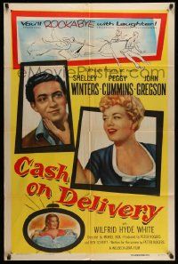 2t194 CASH ON DELIVERY 1sh '56 Shelley Winters, Peggy Cummins, English!