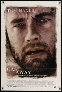 2t196 CAST AWAY style A 1sh '00 Tom Hanks stranded on a desert island, Robert Zemeckis