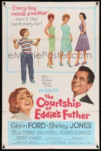 2t241 COURTSHIP OF EDDIE'S FATHER 1sh '63 Ron Howard helps Glenn Ford choose his new mother!