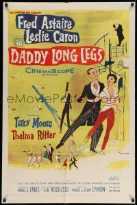 2t249 DADDY LONG LEGS 1sh '55 wonderful art of Fred Astaire dancing with Leslie Caron!