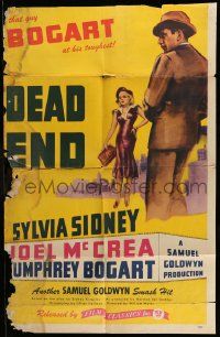 2t262 DEAD END 1sh R44 William Wyler, art of Sylvia Sidney & third-billed Humphrey Bogart!