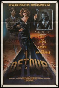 2t272 DETOUR 1sh '92 Tom Neal Jr, great art from film noir remake, directed by Wade Williams!