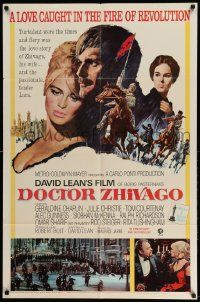 2t287 DOCTOR ZHIVAGO 1sh '65 Omar Sharif, Julie Christie, David Lean English epic, Terpning art!