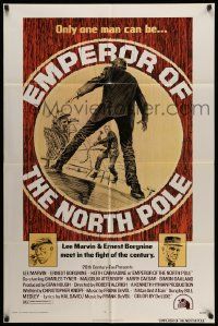 2t314 EMPEROR OF THE NORTH POLE int'l 1sh '73 Lee Marvin, Borgnine, Calle art, original title!