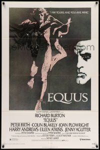 2t319 EQUUS 1sh '77 Richard Burton, Peter Firth, a crime of passion!