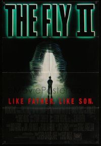 2t358 FLY II int'l 1sh '89 Eric Stoltz, Zuniga, like father, like son, horror sequel, Mahon art!