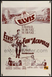 2t377 FUN IN ACAPULCO 1sh R60s Elvis Presley in fabulous Mexico with sexy Ursula Andress!