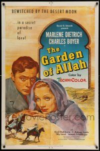 2t380 GARDEN OF ALLAH 1sh R49 Marlene Dietrich & Charles Boyer in a secret paradise of love!