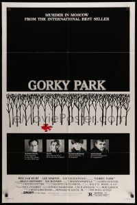 2t400 GORKY PARK 1sh '83 William Hurt, Lee Marvin, cool bloody snow in trees image!