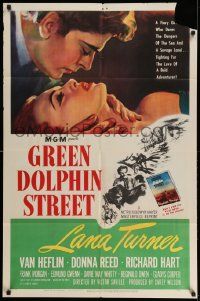 2t411 GREEN DOLPHIN STREET 1sh R55 sexy Lana Turner, Van Heflin, written by Samson Raphaelson
