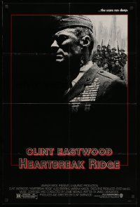 2t426 HEARTBREAK RIDGE 1sh '86 Clint Eastwood all decked out in uniform & medals!