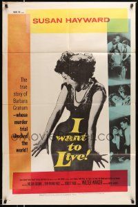 2t455 I WANT TO LIVE 1sh '58 Susan Hayward convicted of murder, the trial that shocked the world!